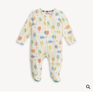 Magnetic Me Cream Footie with Colorful Popsicle Print